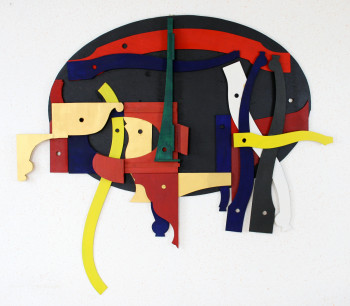 Named contemporary work « PAINTED WOOD TEMPLATES 1 », Made by RAMON LOPEZ