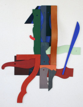 Named contemporary work « PAINTED WOOD TEMPLATES 3 », Made by RAMON LOPEZ