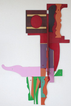 Named contemporary work « PAINTED WOOD TEMPLATES 4 », Made by RAMON LOPEZ