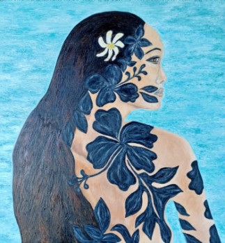 Named contemporary work « La Tahitienne », Made by GINETTE SALA