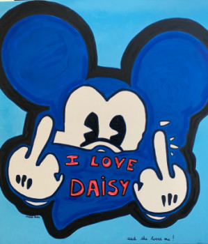Named contemporary work « I love Daisy and she loves me ! », Made by GINETTE
