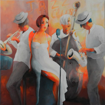 Named contemporary work « JAZZY », Made by LYSIANE BECK