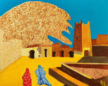 Named contemporary work « Sahara ensablé », Made by PLM