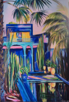 Named contemporary work « Majorelle, sunshine », Made by CLICKART+