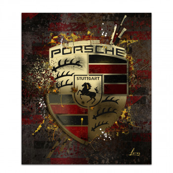 Named contemporary work « Porsche Art One », Made by LASCAZ
