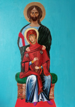 Named contemporary work « Christ Protecteur », Made by ANDRé FEODOROFF