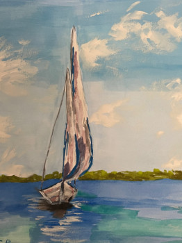 Named contemporary work « Rêve à la voile », Made by CP