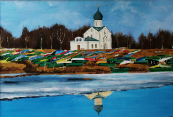 Named contemporary work « Eglise Sainte Paraskevia.Novgorod », Made by ANDRé FEODOROFF