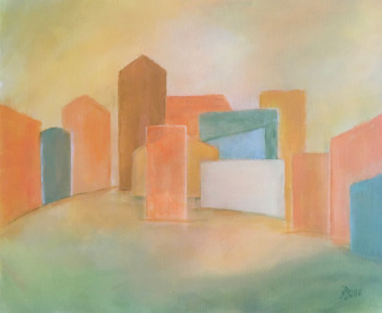 Named contemporary work « VARIATION URBAINE 4 », Made by JEAN PIERRE SALLE
