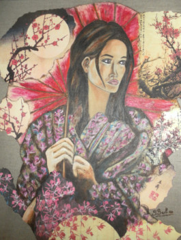 Named contemporary work « Sakura », Made by GINETTE SALA