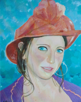 Named contemporary work « Dame au chapeau », Made by ANDRé FEODOROFF