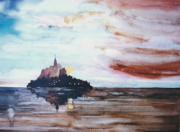 Named contemporary work « Mont Saint Michel », Made by ANDRé FEODOROFF