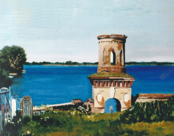 Named contemporary work « Sur la Volga », Made by ANDRé FEODOROFF