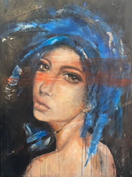 Named contemporary work « Rêve bleu », Made by DANIELLE G