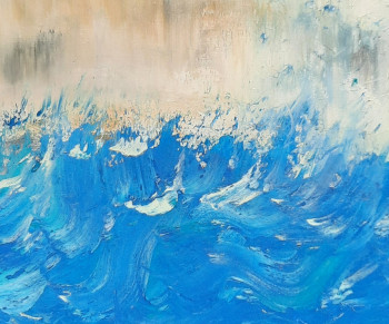 Named contemporary work « Tempête en mer », Made by MBO, SABLISTE