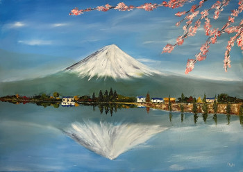 Named contemporary work « LE MONT FUJI », Made by JEAN PIERRE SALLE