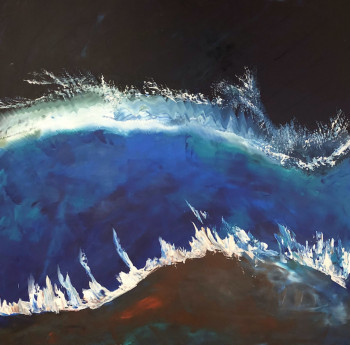 Named contemporary work « Blue Landes », Made by KLOO