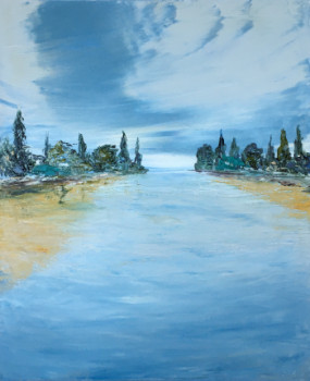 Named contemporary work « RIVES DE LOIRE », Made by JEAN PIERRE SALLE