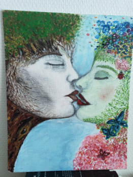 Named contemporary work « Le baiser », Made by OXALIS