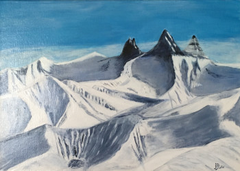 Named contemporary work « LES AIGUILLES D'ARVES », Made by JEAN PIERRE SALLE