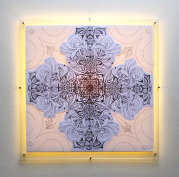 Named contemporary work « MANDALA noir », Made by LAULPIC