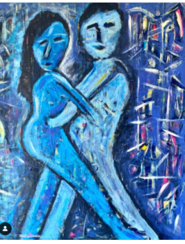 Named contemporary work « Tango blue dream », Made by NATALIA MONASTERSKY