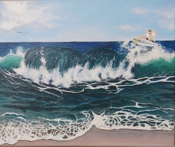 Named contemporary work « "Surfing good vibes" », Made by ANNE MARIE SOUSA