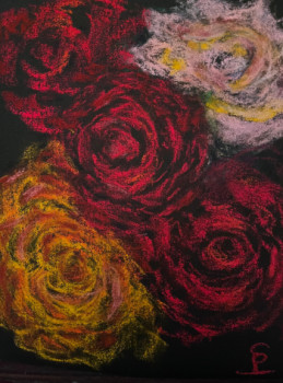 Named contemporary work « Roses », Made by SP