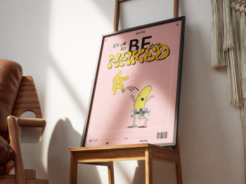 Named contemporary work « It’s ok to be naked », Made by DOTFK