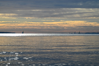 Named contemporary work « Naviguer sur le Bassin d'Arcachon en hiver », Made by MARIE LABARTHE-PON