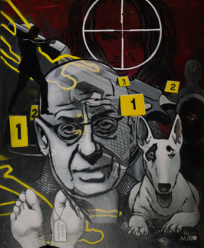 Named contemporary work « James Ellroy - The Dog and Barko », Made by MURZO