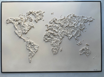 Named contemporary work « Mappemonde Mody », Made by ARTMAIN