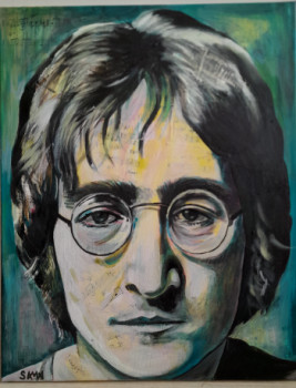 Named contemporary work « John Lennon », Made by SAMA