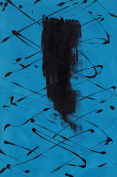 Named contemporary work « Au dessus du bleu », Made by GUY DELAROQUE