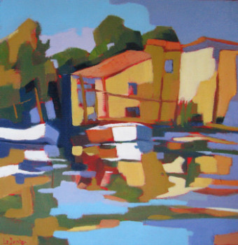 Named contemporary work « Les cabanes de Mauguio », Made by JEAN-NOëL LE JUNTER