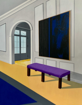 Named contemporary work « La banquette mauve », Made by PADDY