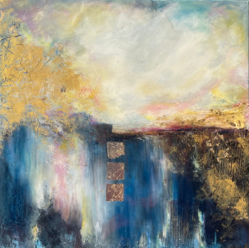 Named contemporary work « Entre ciel et Terre 03 », Made by NADIA POULLAIN