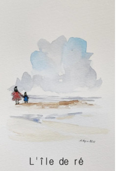 Named contemporary work « Ile de ré », Made by M.AQUA-BLUE