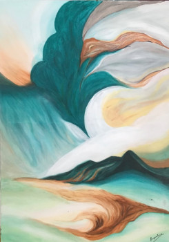 Named contemporary work « Turbulences », Made by JACQUELINE