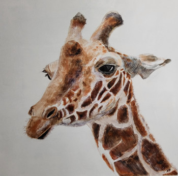 Named contemporary work « Girafe céleste », Made by MARIE CHRISTINE BAUSSAND