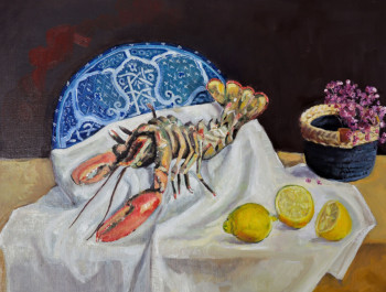 Named contemporary work « Élégance Maritime : Homard », Made by MOHSINE