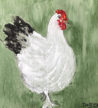 Named contemporary work « Les poules », Made by DEFF P