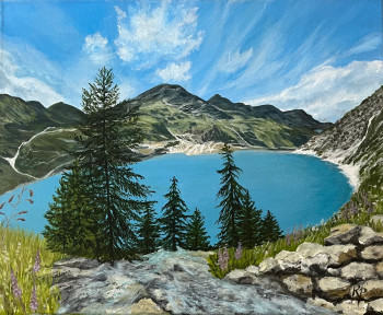 Named contemporary work « Les Alpes aux printemps », Made by RITA