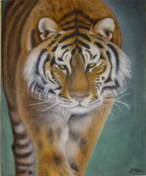 Named contemporary work « Le tigre - animalier », Made by FREDERIQUE