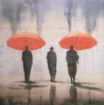 Named contemporary work « Série " Mon Petit Parapluie Rouge " », Made by KARINE MIJALSKI-BARON