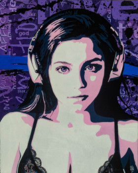 Named contemporary work « Elsa », Made by QUENTIN DEJOUX POP ART
