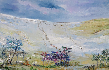 Named contemporary work « Neige sur la dune du Pilat », Made by MICHEL HAMELIN