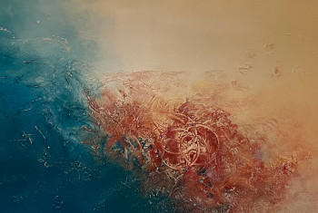Named contemporary work « Fuego & agua », Made by ROCíO ROMERAL