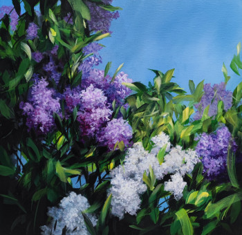 Named contemporary work « Les lilas », Made by ERMAKOVA ANGELINA