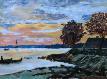 Named contemporary work « Coucher de soleil normand », Made by FRANçOIS ROCHET